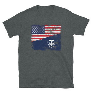 French Southern and Antarctic Lands USA Flag T-Shirt