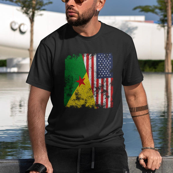 French Guiana USA Flag T-Shirt