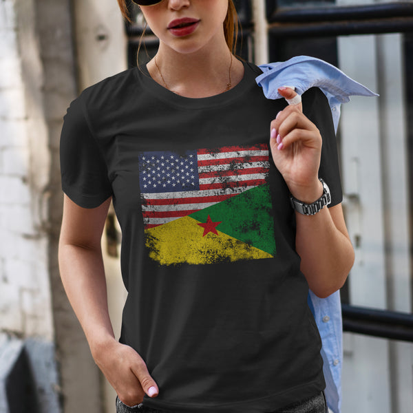 French Guiana USA Flag T-Shirt