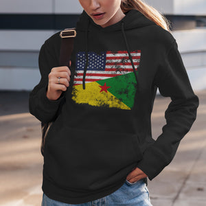 French Guiana USA Flag Hoodie