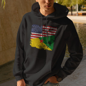 French Guiana USA Flag Hoodie