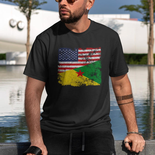 French Guiana USA Flag T-Shirt