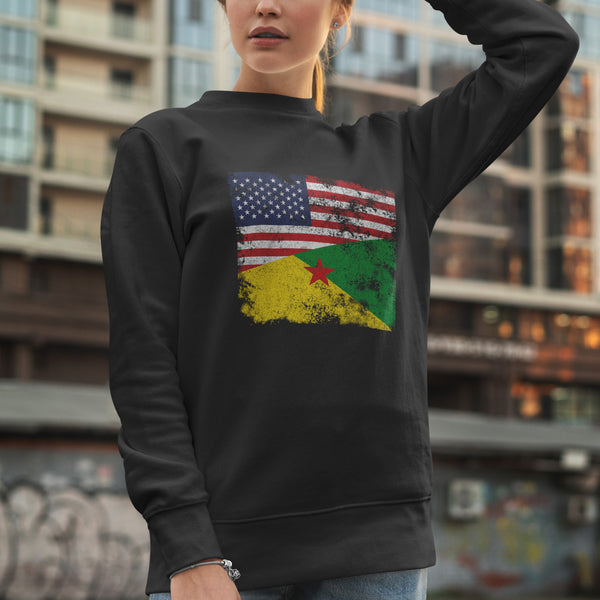 French Guiana USA Flag Sweatshirt