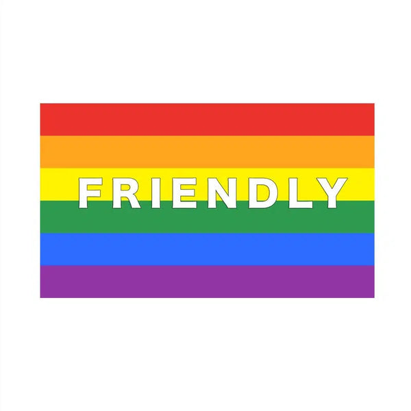Friendly Pride Flag - 90x150cm(3x5ft) - 60x90cm(2x3ft) - LGBTQIA2S+