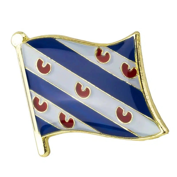 Friesland Flag Lapel Pin - Enamel Pin Flag