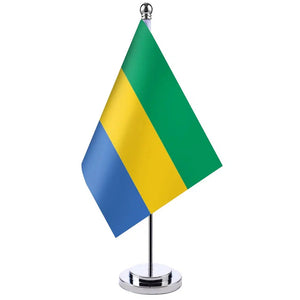 Gabon Desk Flag - Small Office Table Flag