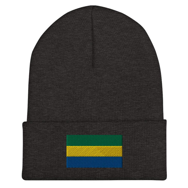 Gabon Flag Beanie - Embroidered Winter Hat