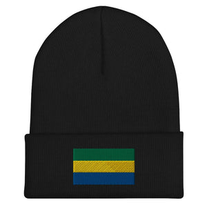 Gabon Flag Beanie - Embroidered Winter Hat