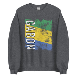 Gabon Flag - Distressed Flag Sweatshirt