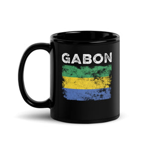 Gabon Flag Distressed - Gabonese Flag Mug