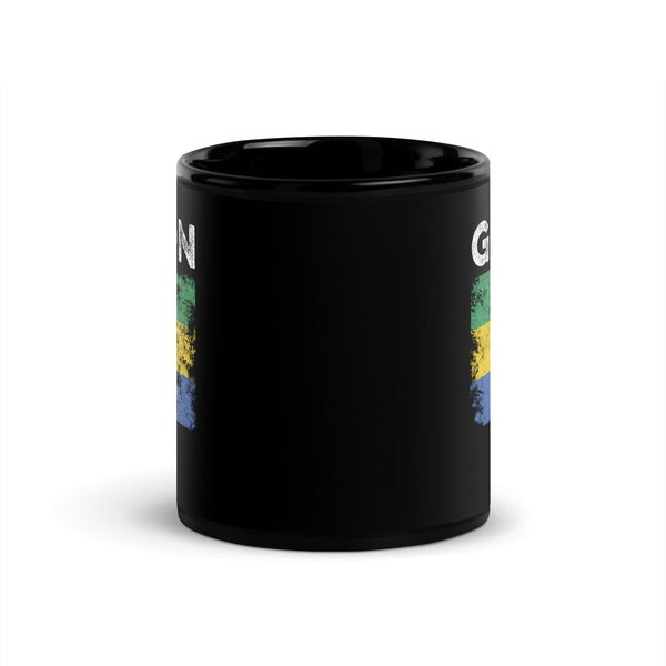 Gabon Flag Distressed - Gabonese Flag Mug