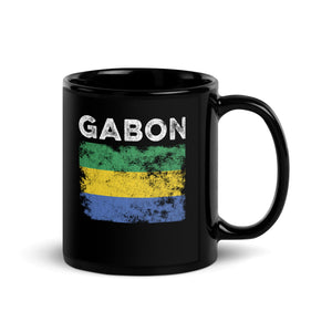 Gabon Flag Distressed - Gabonese Flag Mug