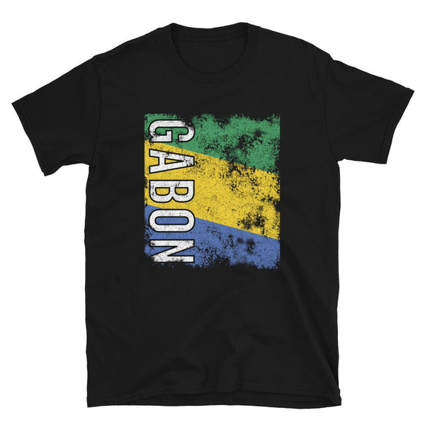 Gabon Flag Distressed T-Shirt