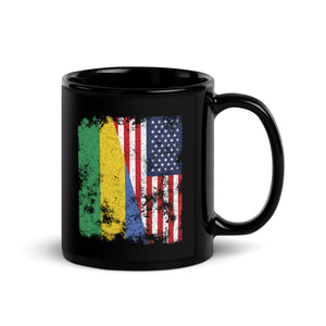 Gabon USA Flag - Half American Mug