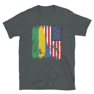 Gabon USA Flag - Half American T-Shirt