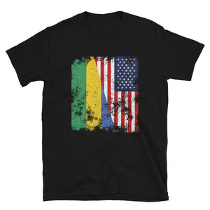 Gabon USA Flag - Half American T-Shirt