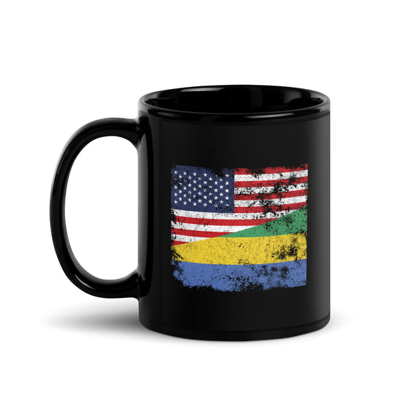 Gabon USA Flag Mug