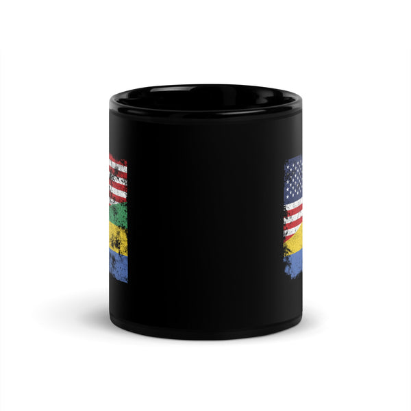 Gabon USA Flag Mug