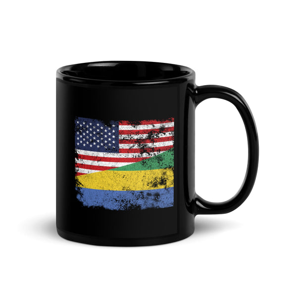 Gabon USA Flag Mug