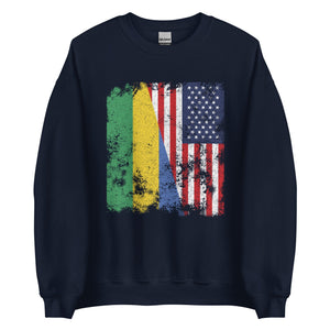 Gabon USA Flag Sweatshirt