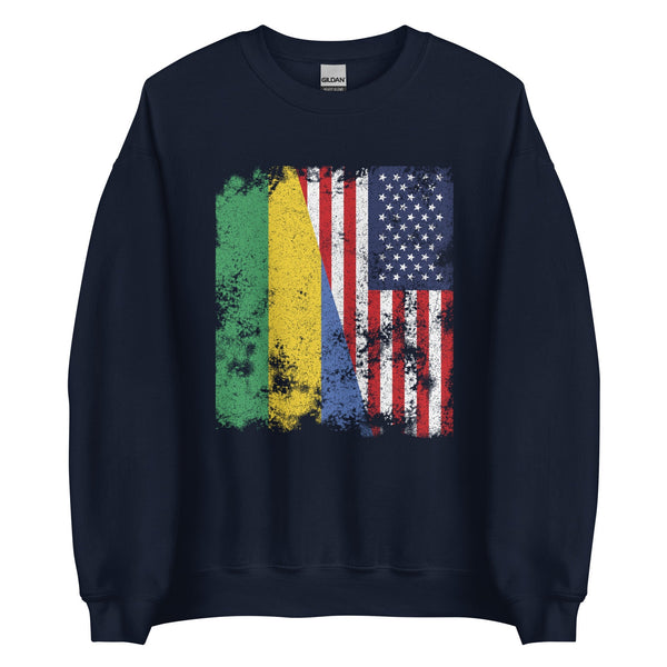 Gabon USA Flag Sweatshirt