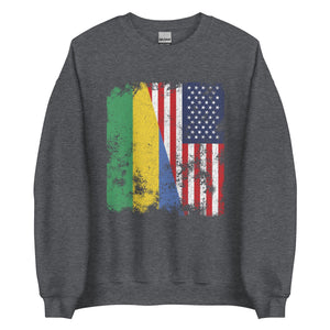 Gabon USA Flag Sweatshirt