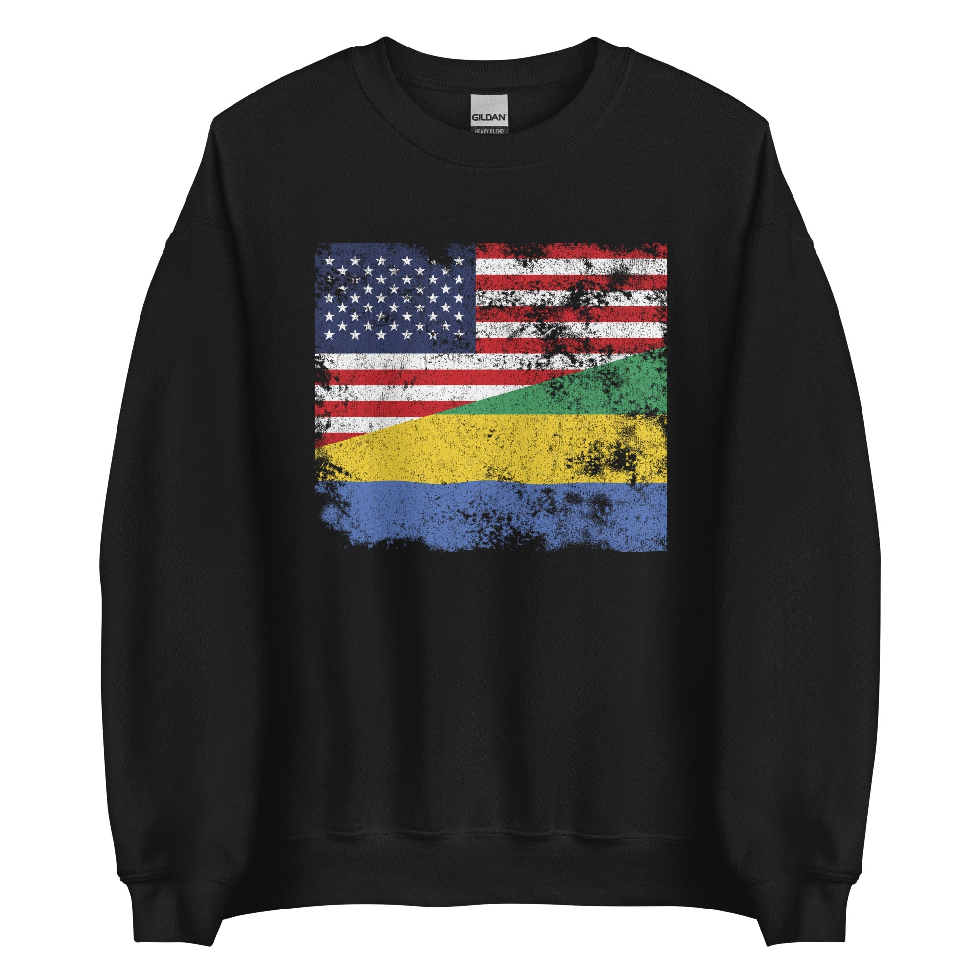 Gabon USA Flag Sweatshirt