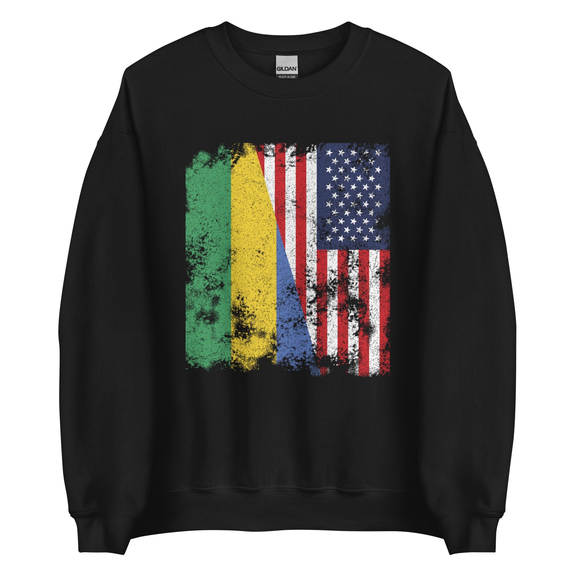 Gabon USA Flag Sweatshirt