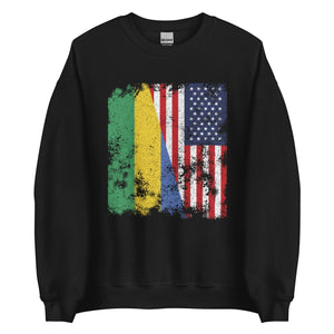 Gabon USA Flag Sweatshirt