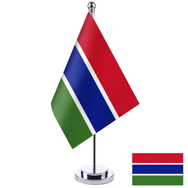 Gambia Desk Flag - Small Office Table Flag