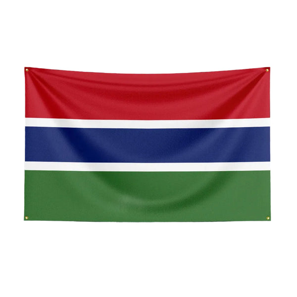 Gambia Flag - 90x150cm(3x5ft) - 60x90cm(2x3ft)