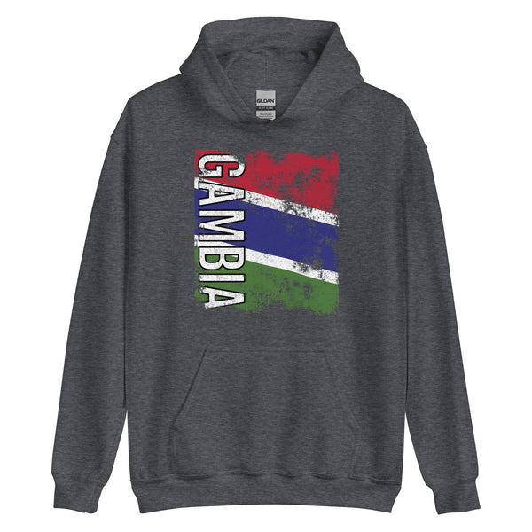 Gambia Flag - Distressed Flag Hoodie