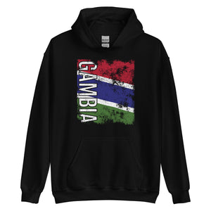 Gambia Flag - Distressed Flag Hoodie