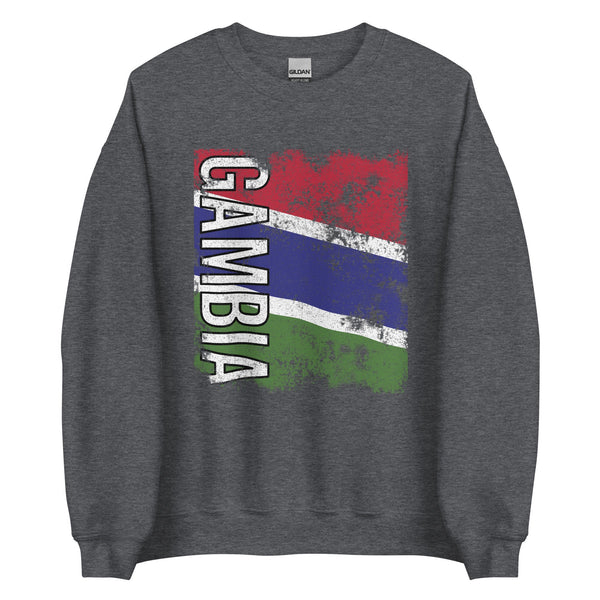 Gambia Flag - Distressed Flag Sweatshirt