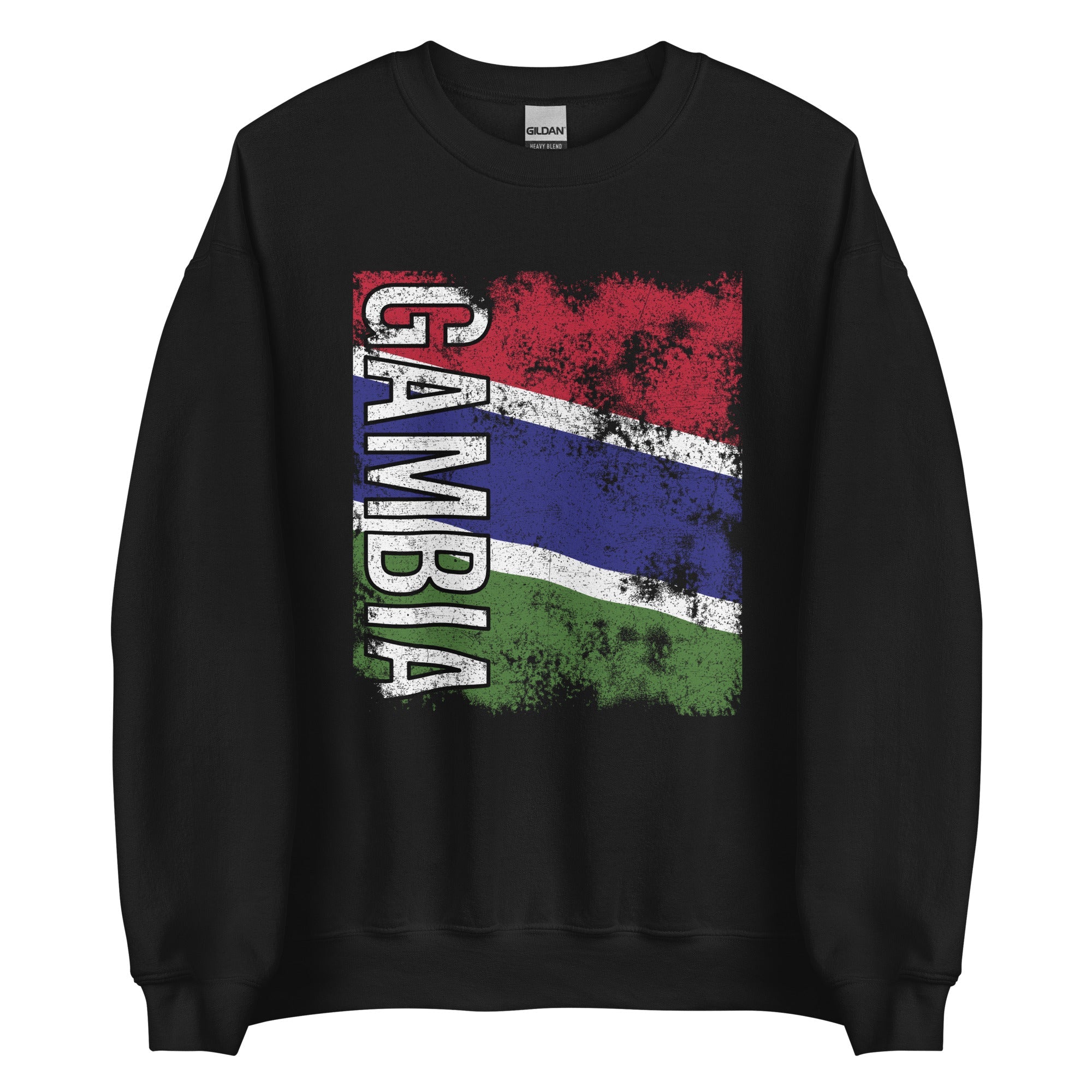 Gambia Flag - Distressed Flag Sweatshirt