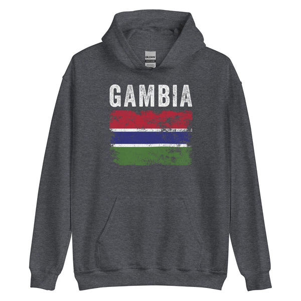 Gambia Flag Distressed - Gambian Flag Hoodie
