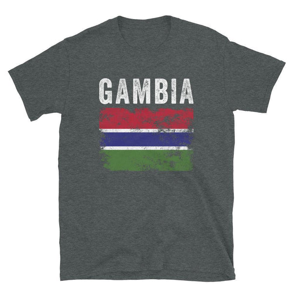 Gambia Flag Distressed - Gambian Flag T-Shirt