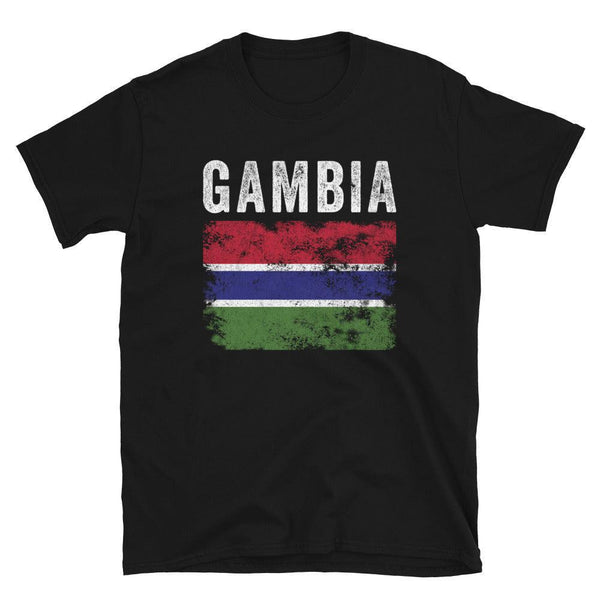 Gambia Flag Distressed - Gambian Flag T-Shirt