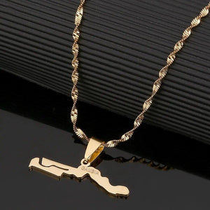 Gambia Map Necklace