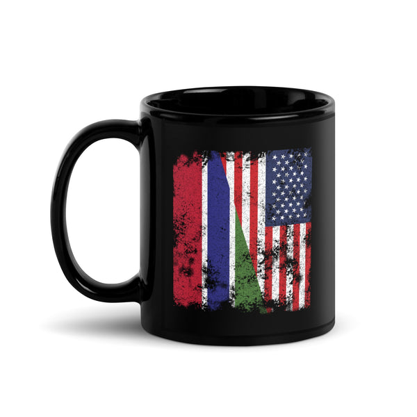 Gambia USA Flag - Half American Mug