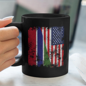 Gambia USA Flag - Half American Mug