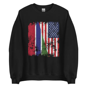 Gambia USA Flag - Half American Sweatshirt
