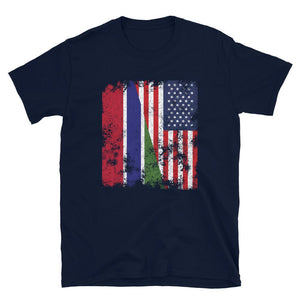 Gambia USA Flag - Half American T-Shirt