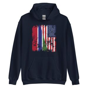 Gambia USA Flag Hoodie
