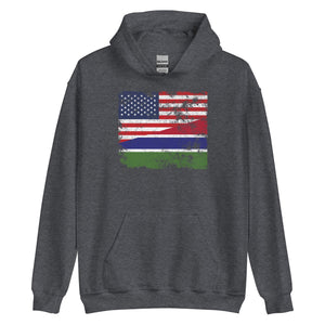 Gambia USA Flag Hoodie