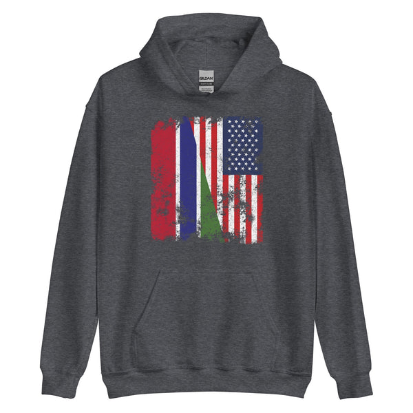 Gambia USA Flag Hoodie