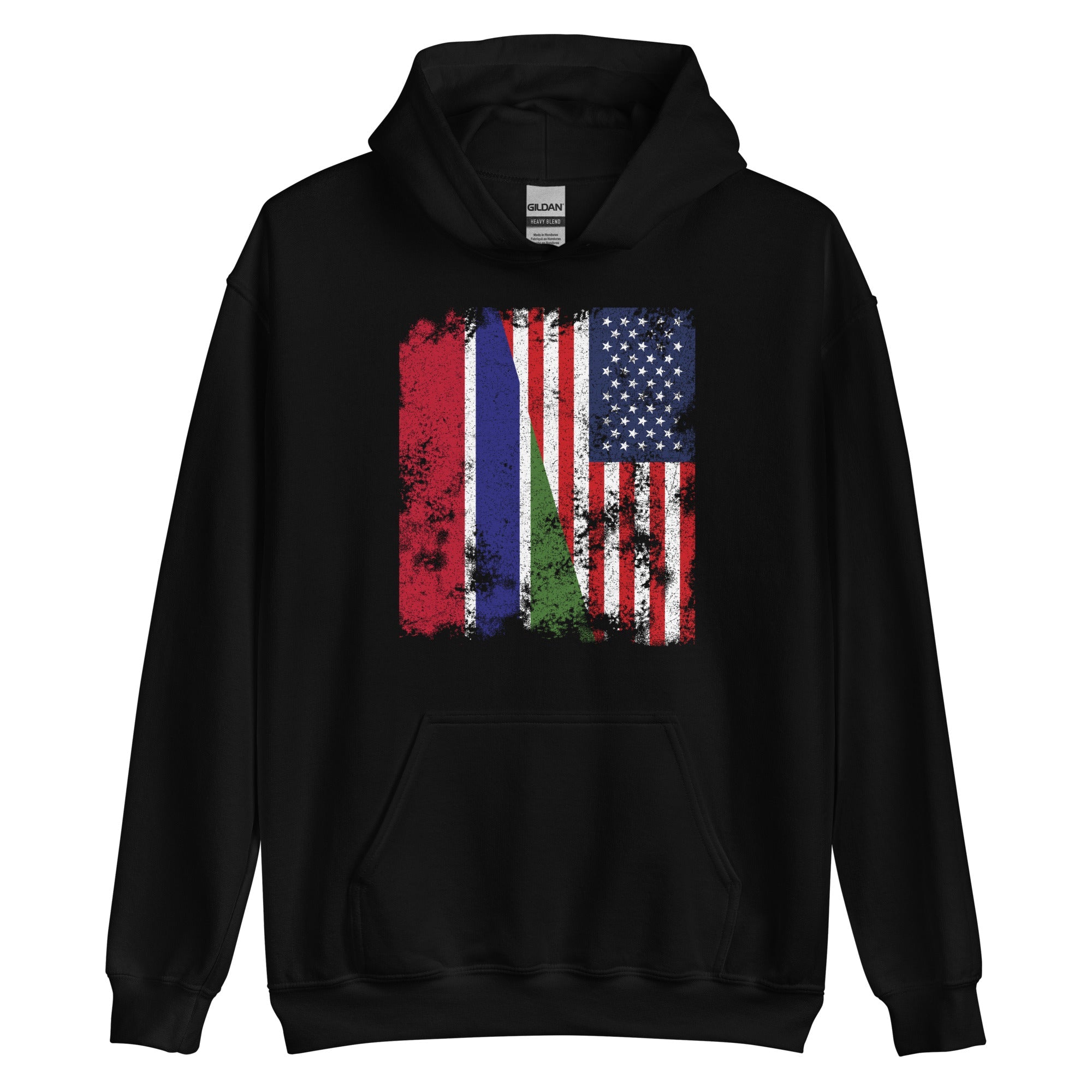 Gambia USA Flag Hoodie