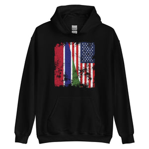 Gambia USA Flag Hoodie