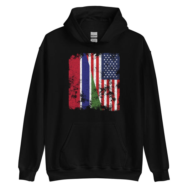 Gambia USA Flag Hoodie