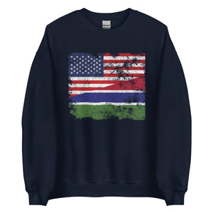 Gambia USA Flag Sweatshirt